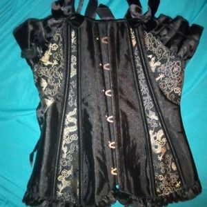 No brand size 32 black and gold corset (new)